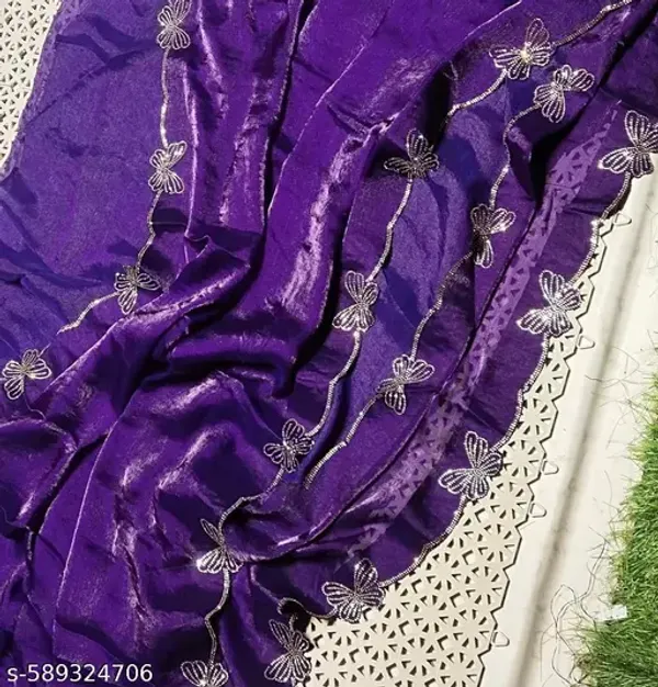 Purple_Georgette_Viscose_Saree_For_Women
