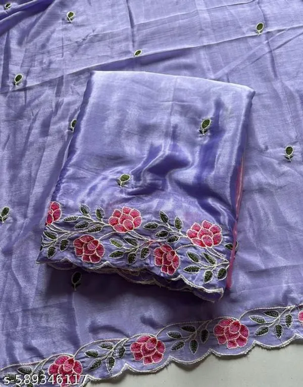 Blue_Georgette_Viscose_Saree_For_Women