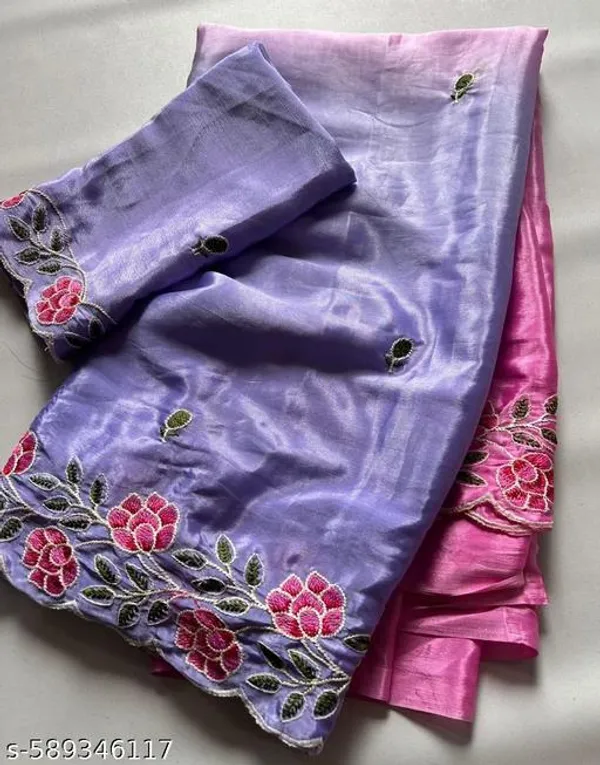 Blue_Georgette_Viscose_Saree_For_Women