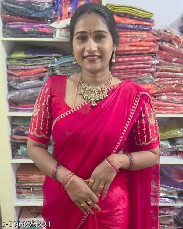 Pink_Georgette_Viscose_Saree_For_Women