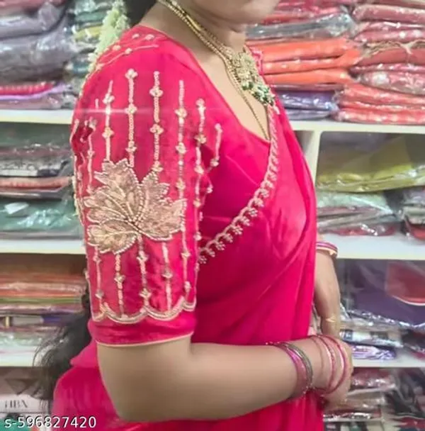 Pink_Georgette_Viscose_Saree_For_Women