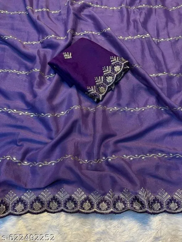 Purple_Georgette_Viscose_Saree_For_Women