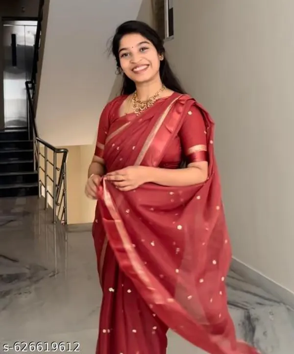Red_Georgette_Viscose_Saree_For_Women