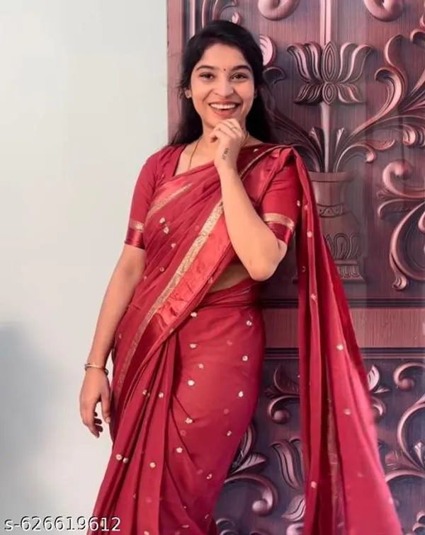 Red_Georgette_Viscose_Saree_For_Women