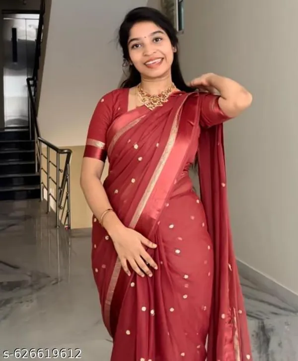 Red_Georgette_Viscose_Saree_For_Women