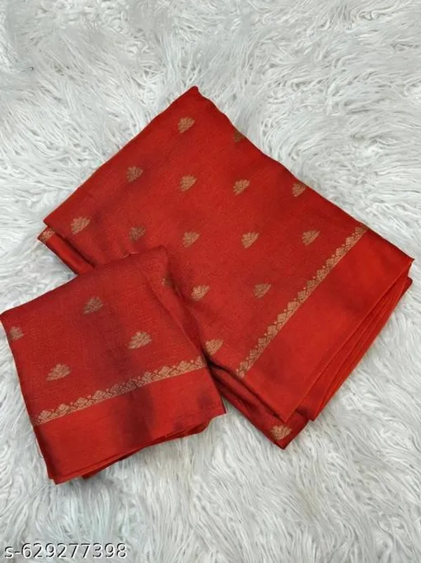 Orange_Georgette_Viscose_Saree_For_Women