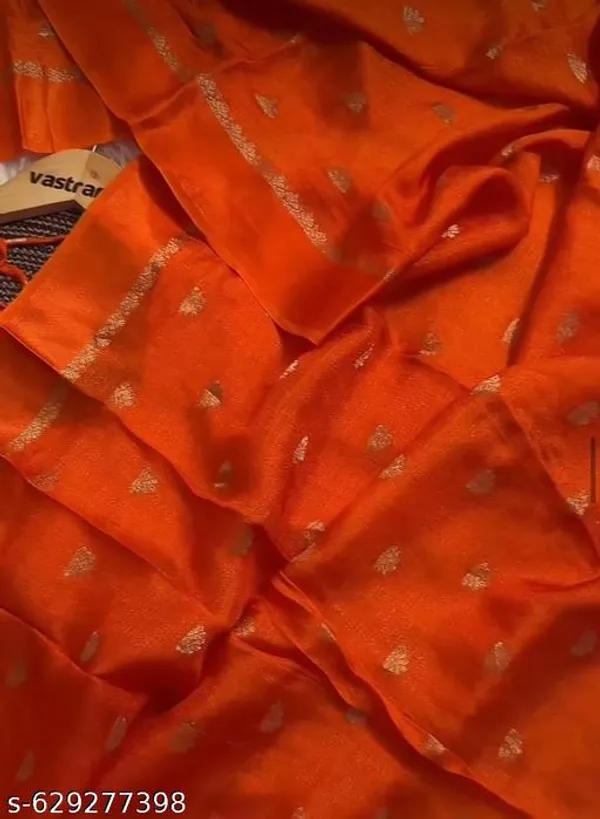 Orange_Georgette_Viscose_Saree_For_Women