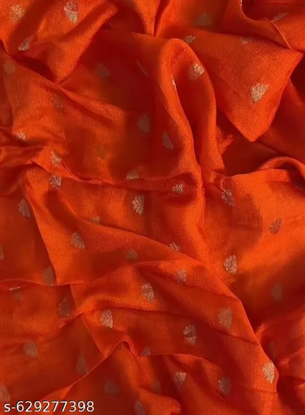 Orange_Georgette_Viscose_Saree_For_Women