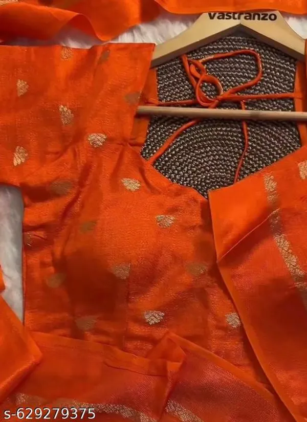 Rust_Georgette_Viscose_Saree_For_Women