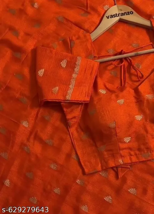 Orange_Georgette_Viscose_Saree_For_Women