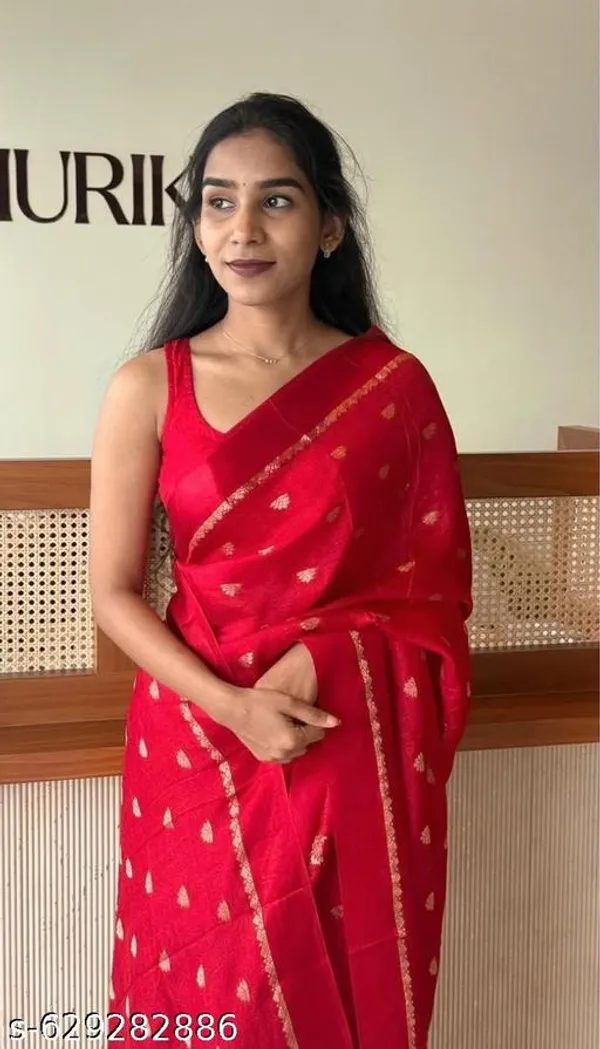Red_Georgette_Viscose_Saree_For_Women