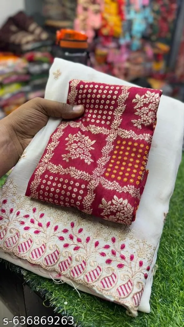 Pink_Georgette_Viscose_Saree_For_Women