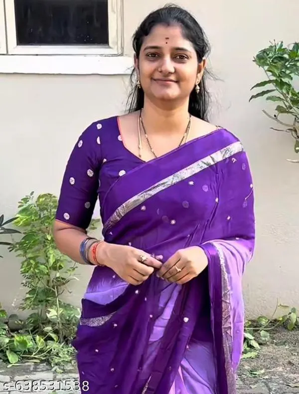 Purple_Georgette_Viscose_Saree_For_Women