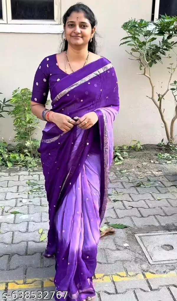 Purple_Georgette_Viscose_Saree_For_Women