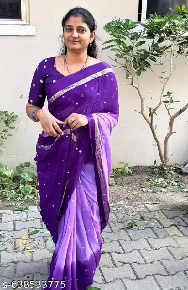 Purple_Georgette_Viscose_Saree_For_Women
