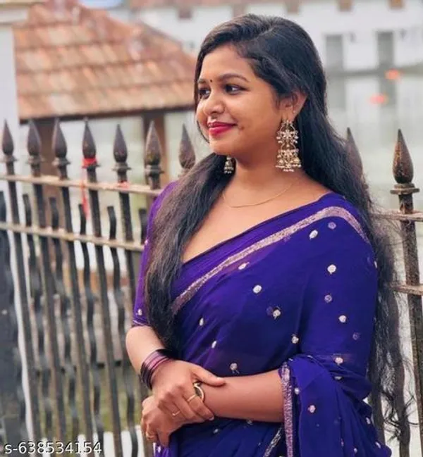 Purple_Georgette_Viscose_Saree_For_Women