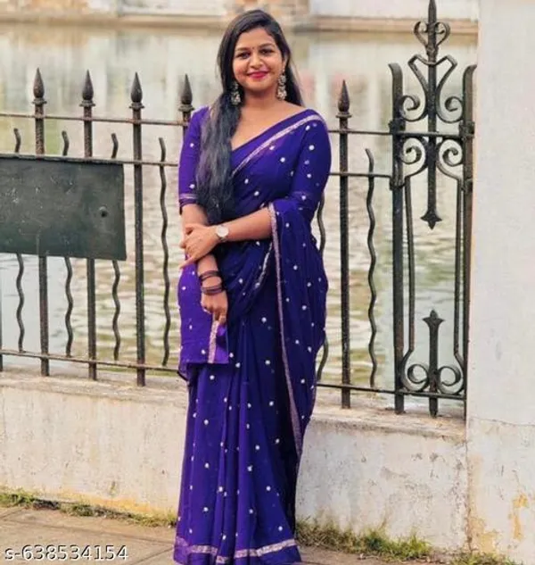 Purple_Georgette_Viscose_Saree_For_Women