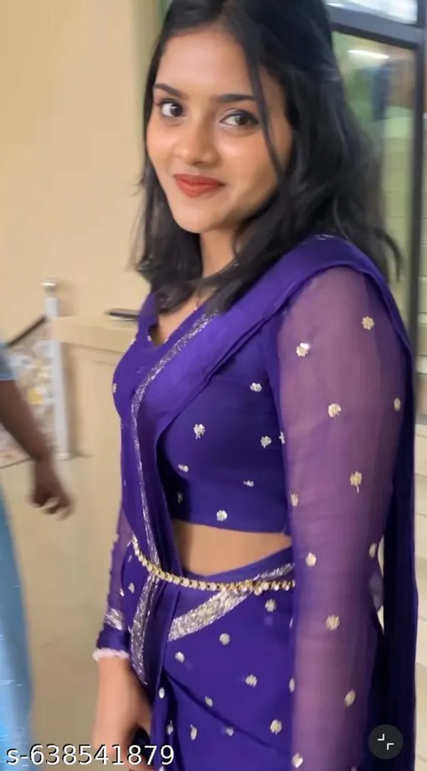 Purple_Georgette_Viscose_Saree_For_Women