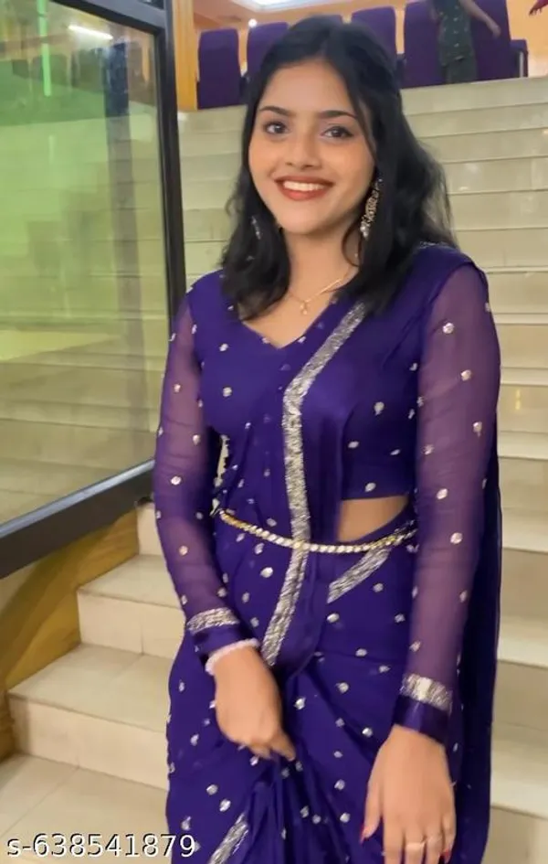 Purple_Georgette_Viscose_Saree_For_Women