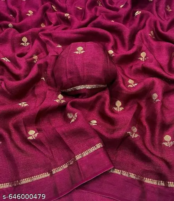 Magenta_Georgette_Viscose_Saree_For_Women