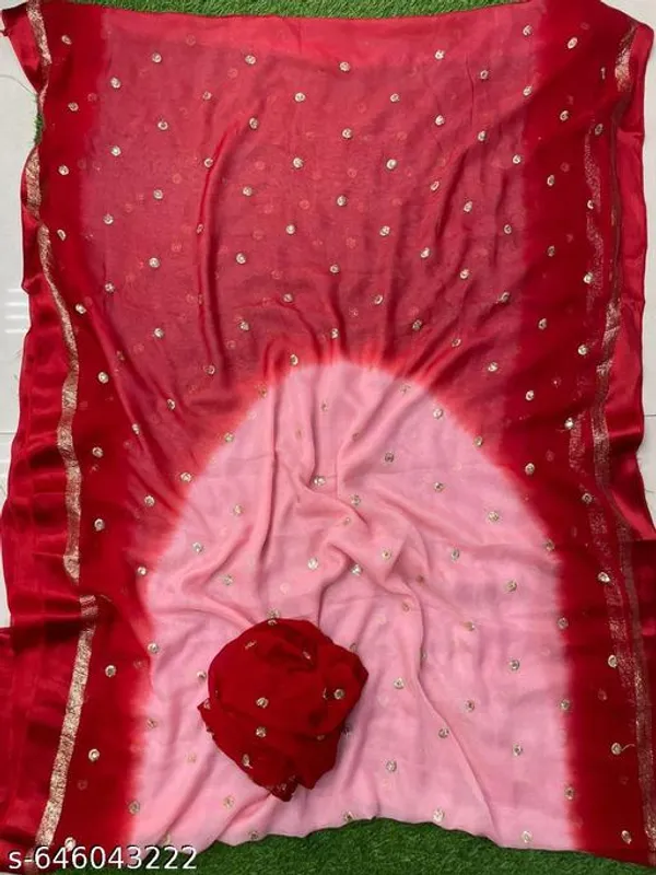 Red_Georgette_Viscose_Saree_For_Women