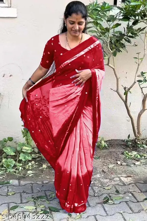Red_Georgette_Viscose_Saree_For_Women