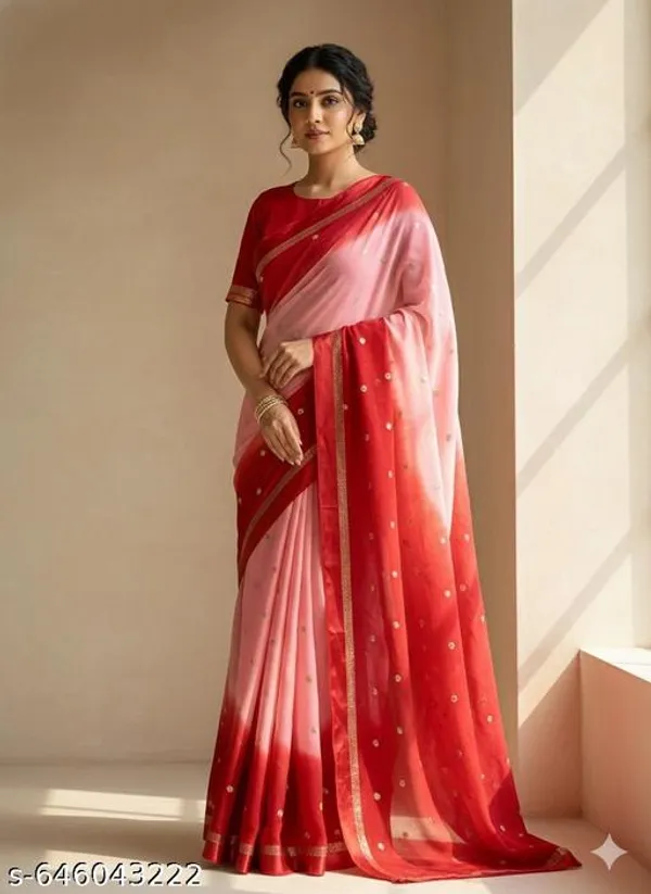 Red_Georgette_Viscose_Saree_For_Women