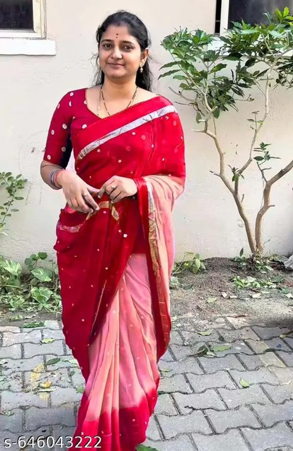Red_Georgette_Viscose_Saree_For_Women
