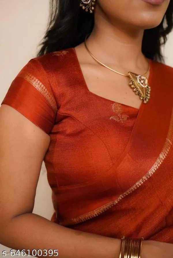Orange_Georgette_Viscose_Saree_For_Women