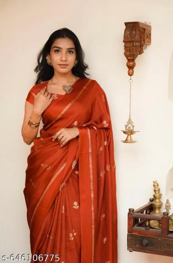 Red_Georgette_Viscose_Saree_For_Women