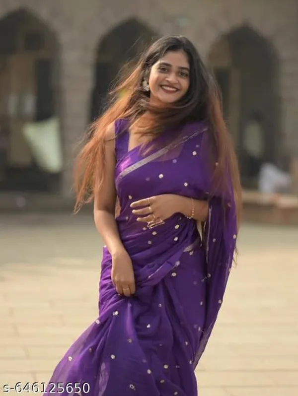 Purple_Georgette_Viscose_Saree_For_Women