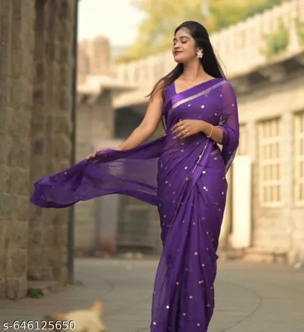 Purple_Georgette_Viscose_Saree_For_Women