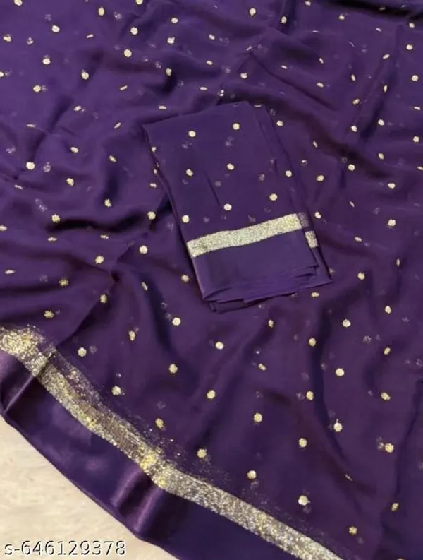 Purple_Georgette_Viscose_Saree_For_Women