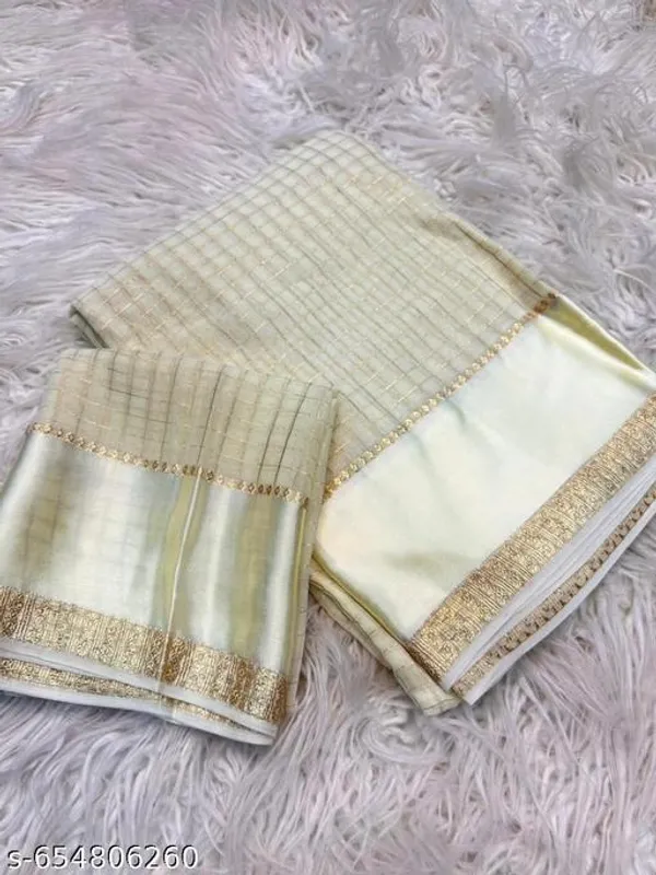 White_Georgette_Viscose_Saree_For_Women