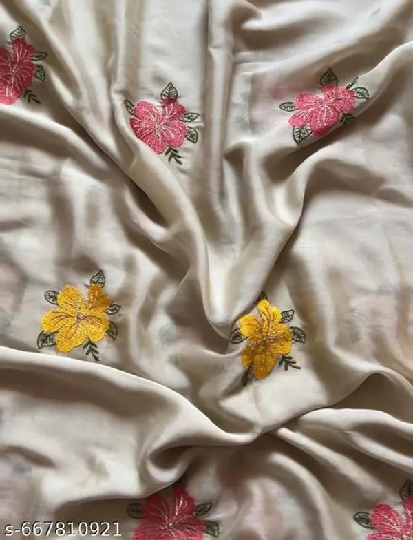 Yellow_Georgette_Viscose_Saree_For_Women