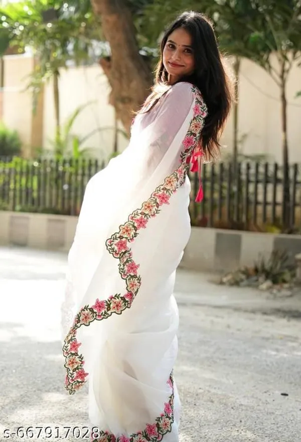 Pink_Georgette_Viscose_Saree_For_Women