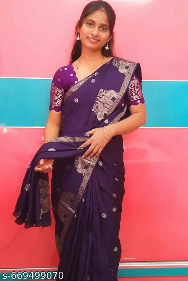 Blue_Georgette_Viscose_Saree_For_Women
