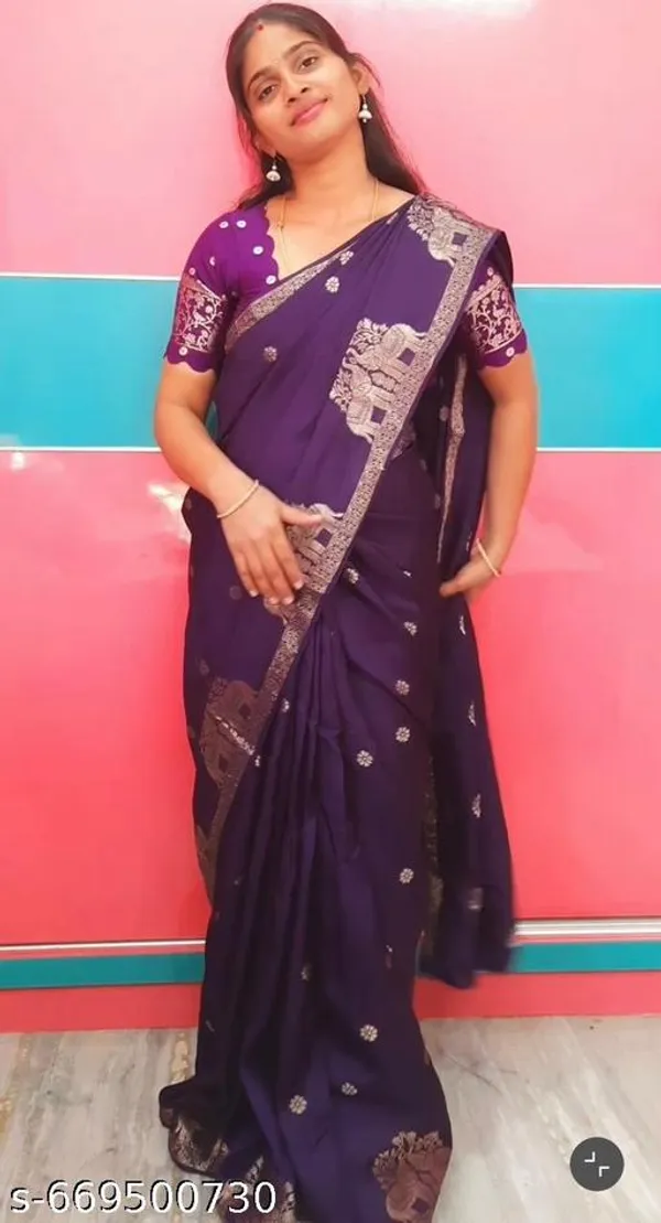 Purple_Georgette_Viscose_Saree_For_Women