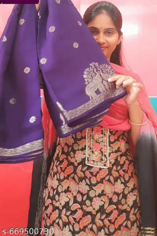 Purple_Georgette_Viscose_Saree_For_Women