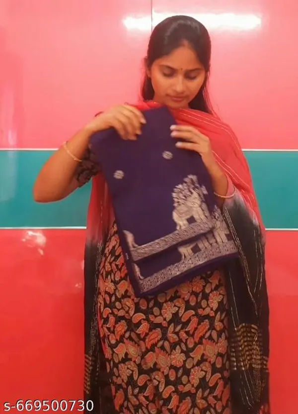 Purple_Georgette_Viscose_Saree_For_Women