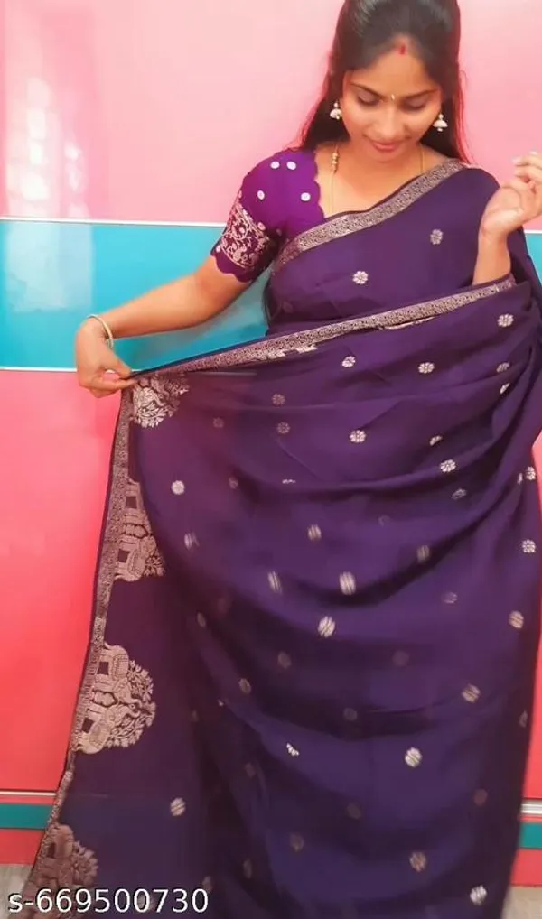 Purple_Georgette_Viscose_Saree_For_Women