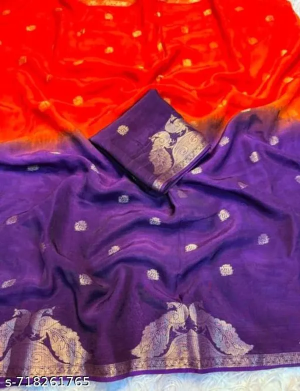 Purple_Georgette_Viscose_Saree_For_Women