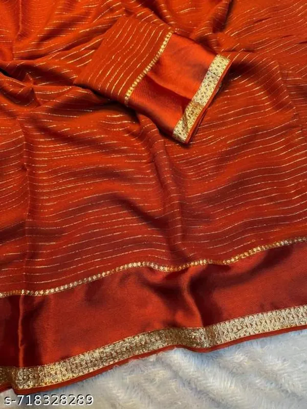 White_Georgette_Viscose_Saree_For_Women