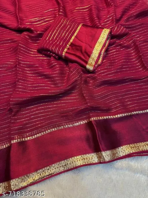 Maroon_Georgette_Viscose_Saree_For_Women