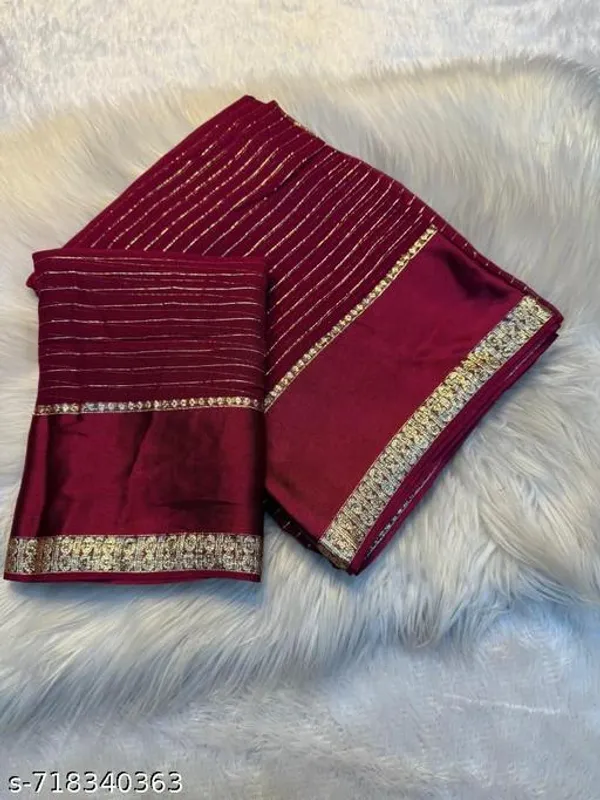 Maroon_Georgette_Viscose_Saree_For_Women