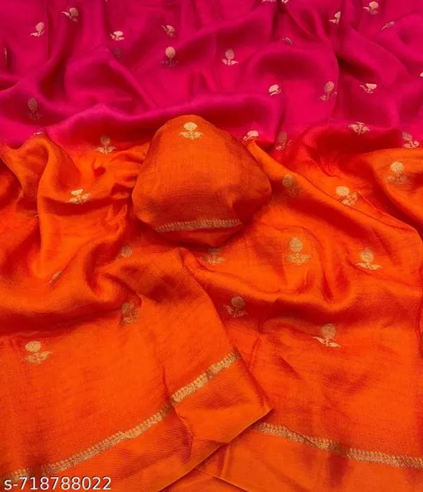 Pink_Georgette_Viscose_Saree_For_Women