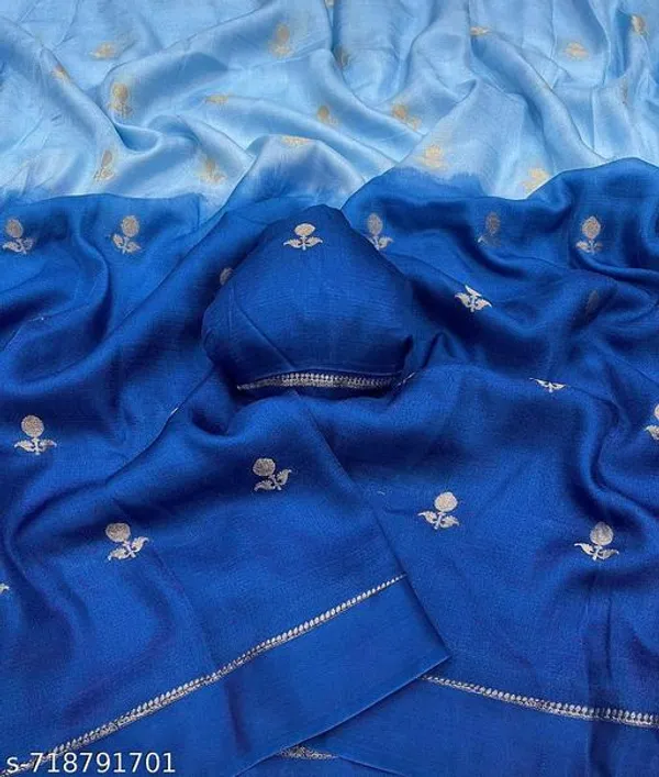 Blue_Georgette_Viscose_Saree_For_Women