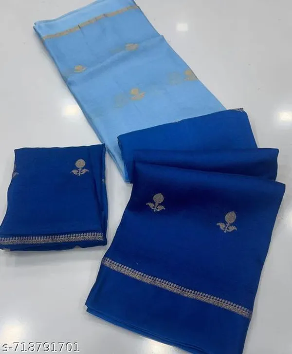 Blue_Georgette_Viscose_Saree_For_Women