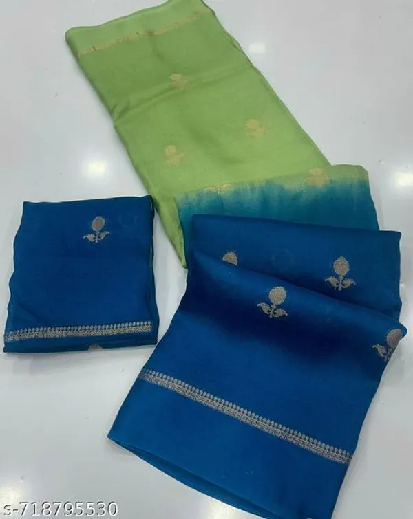 Blue_Georgette_Viscose_Saree_For_Women