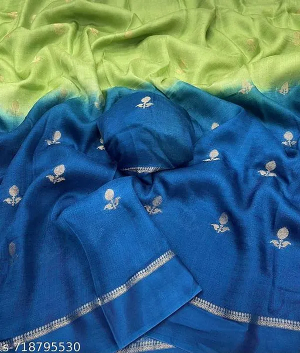 Blue_Georgette_Viscose_Saree_For_Women
